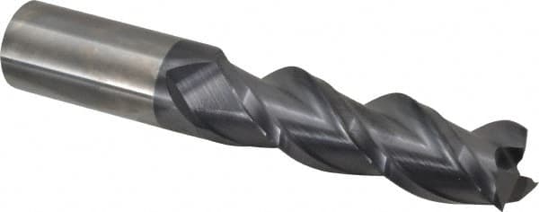 ProMax - 1", 3-3/8" LOC, 1" Shank Diam, 6" OAL, 3 Flute, Solid Carbide Square End Mill - Single End, AlTiN Finish, Spiral Flute, 40° Helix, Centercutting, Right Hand Cut, Right Hand Flute, Series 109 - Benchmark Tooling