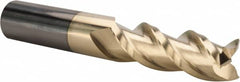 ProMax - 5/8", 1-3/4" LOC, 5/8" Shank Diam, 4" OAL, 3 Flute, Solid Carbide Square End Mill - Single End, ZrN Finish, Spiral Flute, 40° Helix, Centercutting, Right Hand Cut, Right Hand Flute, Series 109 - Benchmark Tooling