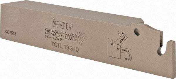 Iscar - TGT, Left Hand Cut, 1.75" Max Workpc Diam, TAG.. 6.., TAG.. 8.. Insert, Indexable Cutoff Toolholder - 3/4" Shank Width, 3/4" Shank Height, 4-1/2" OAL - Benchmark Tooling