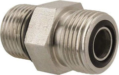 Parker - 1/2" OD, Steel Straight Thread Connector - 9,200 Max Working psi, 7/8" Hex, O-Ring Face Seal/SAE-ORB Ends - Benchmark Tooling