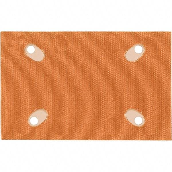 Dynabrade - 5 x 3-1/4" Rectangular Hook Face Backing Pad - Dynabug II Compatible, Screw Attachment, Nonvacuum Pad, 3/8" Thick, Medium Density, Short Nap - Benchmark Tooling