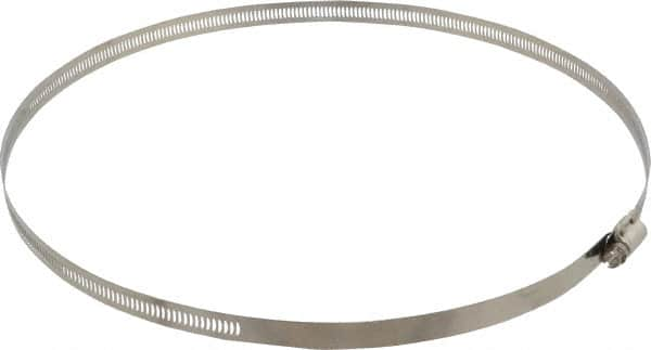 EVER-TITE Coupling Products - SAE Size 188, 2-1/2 to 12-1/4" Diam, Stainless Steel Worm Drive Clamp - 9/16" Wide, Material Grade 304 - Benchmark Tooling