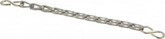 EVER-TITE Coupling Products - Stainless Steel Sash Chain w/S-Hooks - 55 Lb Load Limit, 7 Links per Foot, #6 - Benchmark Tooling