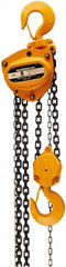 Harrington Hoist - 1,000 Lb Lifting Capacity, 8' Lift Height, Hand Hoist - Made from Chain - Benchmark Tooling