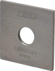 Mitutoyo - 0.05" Square Steel Gage Block - Accuracy Grade 0, Includes Certificate of Inspection - Benchmark Tooling