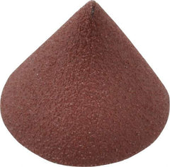 Superior Abrasives - 3/4" Diam 120 Grit 60° Included Angle Cone Center Lap - Aluminum Oxide, Fine Grade, Lock Nut Mount - Benchmark Tooling