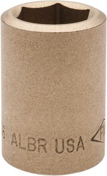 Ampco - 11/16", 1/2" Drive, Standard Hand Socket - 6 Points, 1-7/16" OAL, Aluminum Bronze - Benchmark Tooling