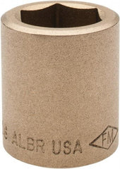 Ampco - 13/16", 1/2" Drive, Standard Hand Socket - 6 Points, 1-7/16" OAL, Aluminum Bronze - Benchmark Tooling