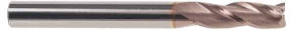SGS - 3/4", 1-1/2" LOC, 3/4" Shank Diam, 4" OAL, 3 Flute, Solid Carbide Square End Mill - Single End, TiCN Finish, Spiral Flute, 30° Helix, Centercutting, Right Hand Cut, Right Hand Flute, Series 5 - Benchmark Tooling