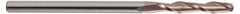 SGS - 5/8" Diam, 2-1/4" LOC, 2 Flute Solid Carbide Ball End Mill - TiCN Finish, Single End, 5" OAL, 5/8" Shank Diam, Spiral Flute - Benchmark Tooling