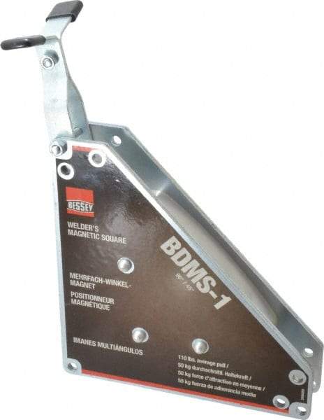 Bessey - 8" Wide x 1-5/8" Deep x 8" High Magnetic Welding & Fabrication Square - 100 Lb Average Pull Force - Benchmark Tooling