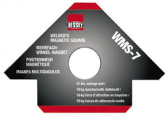 Bessey - 4-3/4" Wide x 9/16" Deep x 3-1/4" High Magnetic Welding & Fabrication Square - 41 Lb Average Pull Force - Benchmark Tooling