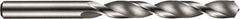 DORMER - 7.5mm 120° Solid Carbide Jobber Drill - Bright Finish, Right Hand Cut, Spiral Flute, Straight Shank, 109mm OAL, Four Facet Point - Benchmark Tooling