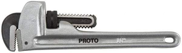 Proto - 12" Aluminum Straight Pipe Wrench - 6" Pipe Capacity - Benchmark Tooling