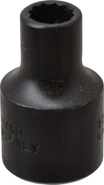 Proto - 1/4", 3/8" Drive, Standard Hand Socket - 12 Points, 1-3/32" OAL, Alloy Steel, Black Finish - Benchmark Tooling