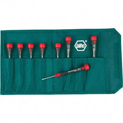 Wiha - 8 Piece Torx Screwdriver Set - Bit Sizes: Torx T1, T2, T3, T4, T5, T6, T-7 & T-8 - Benchmark Tooling