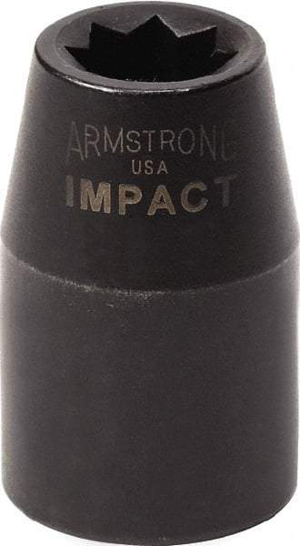 Armstrong - 1/2" Drive 3/8" Standard Impact Socket - 1-1/2" OAL - Benchmark Tooling