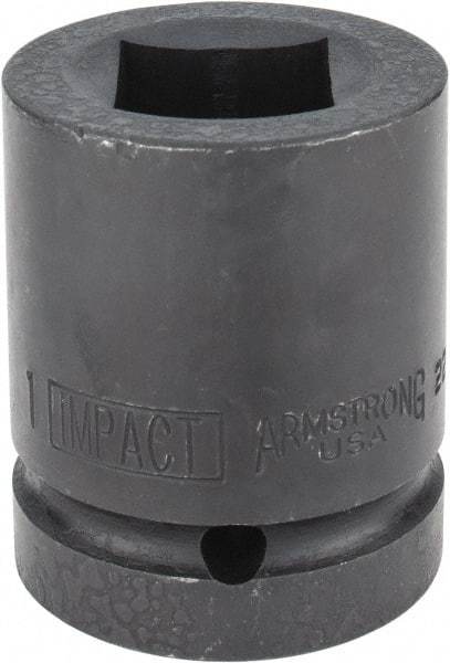Armstrong - 1" Drive 1" Standard Impact Socket - 2-1/2" OAL - Benchmark Tooling