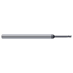 Variable Helix End Mills for Medium Alloy Steels - 0.0250″ Cutter Diameter × 0.0380″ Length of Cut × 0.1250″ (1/8″) Reach Carbide Square End Mill for Medium Alloy Steels, 3 Flutes, AlTiN Coated - Exact Industrial Supply