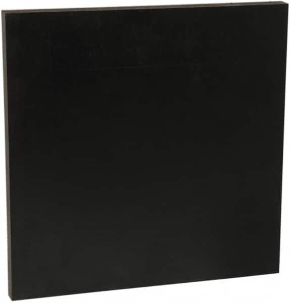 Made in USA - 1/8" Thick x 1' Wide x 2' Long, Recycled UHMW Sheet - Black, Shore D-67 Hardness, ±0.020 Tolerance - Benchmark Tooling