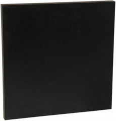 Made in USA - 1" Thick x 1' Wide x 1' Long, Recycled UHMW Sheet - Black, Shore D-67 Hardness, ±0.020 Tolerance - Benchmark Tooling