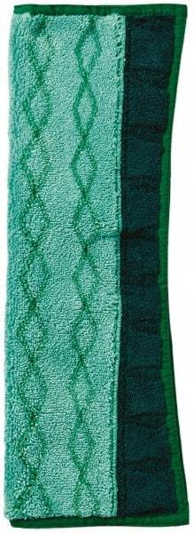 Rubbermaid - 17-1/2" Long x 12" Wide Microfiber Dust Mop Pad - Quick Connect, Green - Benchmark Tooling