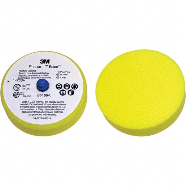 3M - 3" Diam Disc Backing Pad - 6,000 RPM - Benchmark Tooling