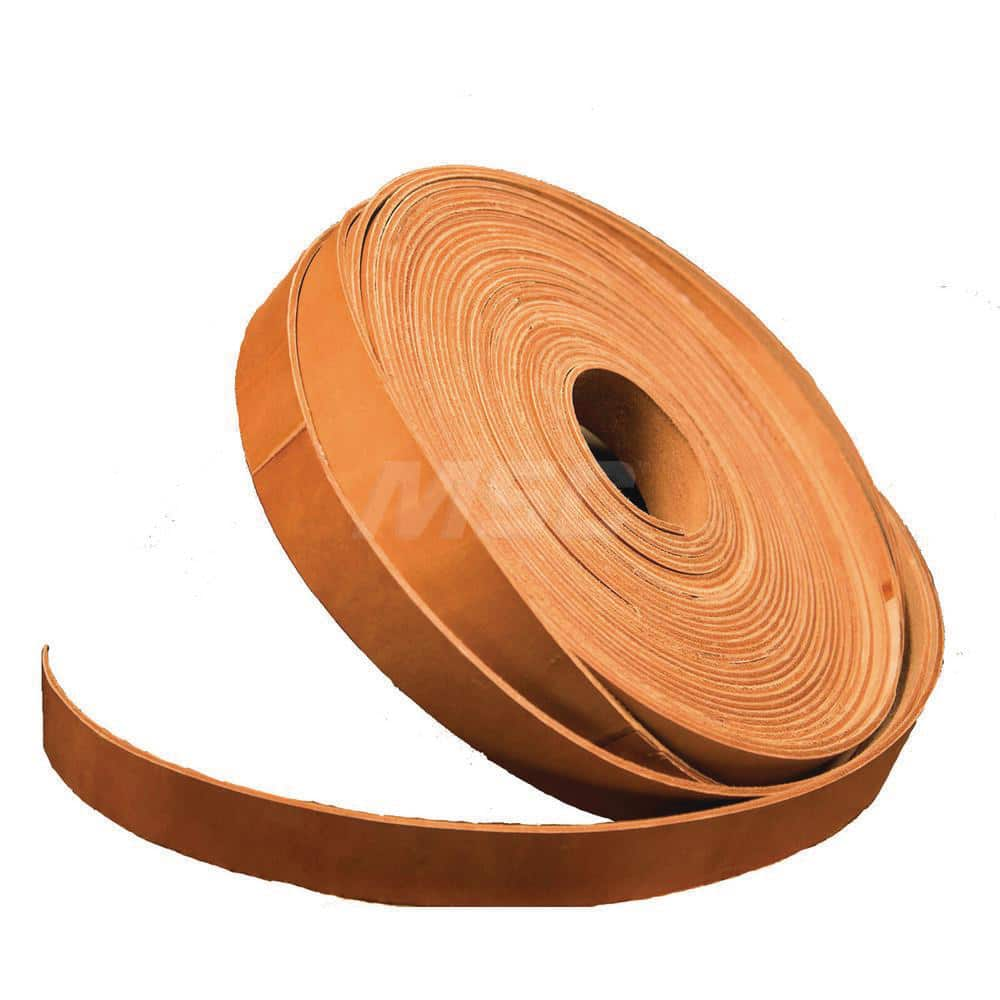 Leather Foam: 0.1562″ Thick, 1″ Wide, Brown & Tan Plain Backing