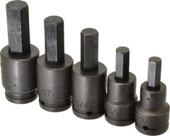 Proto - 5 Piece 3/4" Drive Inch Impact Hex Bit Socket Set - 9/16 to 1" Hex - Benchmark Tooling