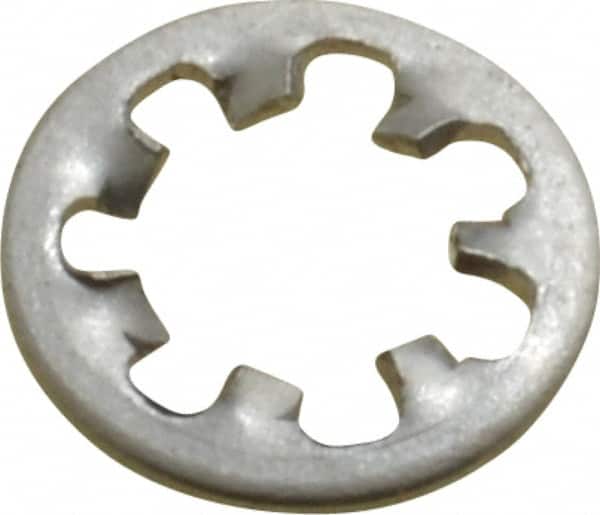 Value Collection - #6 Screw, 0.15" ID, Stainless Steel Internal Tooth Lock Washer - 0.288" OD, Uncoated, Grade 18-8 - Benchmark Tooling