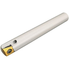 Iscar - 5/8" Cut Diam, 0.197" Max Depth of Cut, 5/8" Shank Diam, 3.11" OAL, Indexable Square Shoulder End Mill - T290 LN.T 0502 Inserts, Cylindrical Shank, 90° Lead Angle, Through Coolant, Series SumoMill - Benchmark Tooling