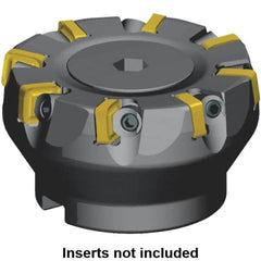 Kennametal - 4" Cut Diam, 1-1/4" Arbor Hole, 5.08mm Max Depth of Cut, 6° Indexable Chamfer & Angle Face Mill - 15 Inserts, SNXF 1204... Insert, 15 Flutes, Series KSSR - Benchmark Tooling