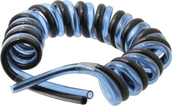 Advanced Technology Products - 1/4" ID x 3/8" OD, 5/8" Wall Thickness, Polyurethane Tube - Black & Clear Blue, 140 Max psi, 98 Shore A Hardness - Benchmark Tooling