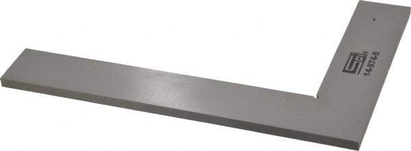 SPI - 6-3/4" Blade Length, 4" Base Length Steel Square - 0.0015" Accuracy, Beveled Edge - Benchmark Tooling