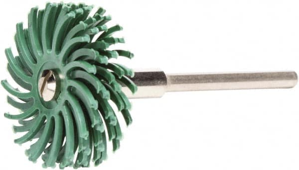 Radial Bristle Brushes 1X1/8 50G GREEN RADIAL BRISTLE DISC