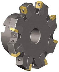 Kennametal - Shell Mount Connection, 0.551" Cutting Width, 0.872" Depth of Cut, 4" Cutter Diam, 1" Hole Diam, 6 Tooth Indexable Slotting Cutter - KSSS Toolholder, SPCT, SPET, SPPT Insert - Benchmark Tooling