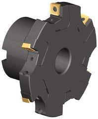 Kennametal - Arbor Hole Connection, 0.548" Cutting Width, 1.845" Depth of Cut, 6" Cutter Diam, 1-1/2" Hole Diam, 10 Tooth Indexable Slotting Cutter - KSSS Toolholder, SPCT, SPET, SPPT Insert - Benchmark Tooling