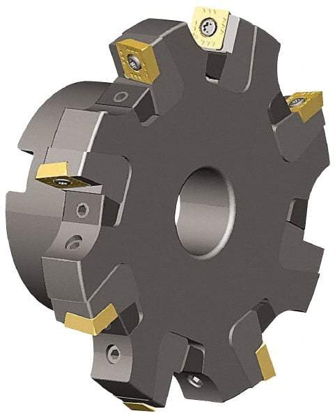 Kennametal - Arbor Hole Connection, 0.817" Cutting Width, 1.831" Depth of Cut, 6" Cutter Diam, 1-1/2" Hole Diam, 10 Tooth Indexable Slotting Cutter - KSSS Toolholder, SDCT, SDCW, SDET, SDPT Insert - Benchmark Tooling