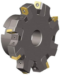 Kennametal - Arbor Hole Connection, 0.817" Cutting Width, 1.831" Depth of Cut, 6" Cutter Diam, 1-1/2" Hole Diam, 10 Tooth Indexable Slotting Cutter - KSSS Toolholder, SDCT, SDCW, SDET, SDPT Insert - Benchmark Tooling