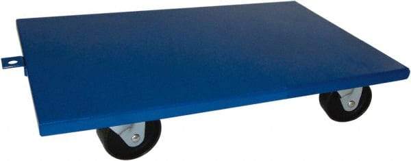 PRO-SOURCE - 1,600 Lb Capacity Steel Lip Down Dolly - 30" Long x 18" Wide, 4" Wheels - Benchmark Tooling