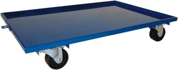 PRO-SOURCE - 1,600 Lb Capacity Steel Lip Up Dolly - 27" Long x 16" Wide, 4" Wheels - Benchmark Tooling