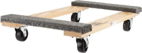 PRO-SOURCE - 900 Lb Capacity Hardwood Furniture Dolly - 30" Long x 18" Wide x 4-1/2" High, 3" Wheels - Benchmark Tooling