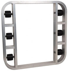 PRO-SOURCE - 4,000 Lb Capacity Aluminum Pallet Dolly - 42" Long x 42" Wide x 4-1/2" High, 3-1/4" Wheels - Benchmark Tooling