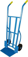 PRO-SOURCE - 900 Lb Capacity 54-1/2" OAH Warehouse Hand Truck - 10 x 16-1/2" Base Plate, Dual Handle, Steel, Mold-On Rubber Wheels - Benchmark Tooling