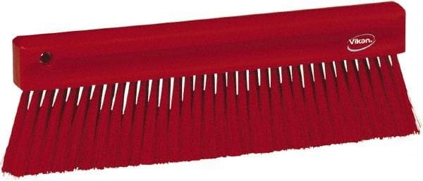 Vikan - Polyester Counter Brush - 2" Bristle Length, 11" Long x 1-1/4" Wide Head, Red - Benchmark Tooling