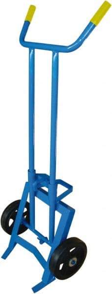 PRO-SOURCE - 1,000 Lb Load Capacity, 55 Gal Drum Hand Truck - 24-1/2" Wide x 62" High, 2 Wheels - Benchmark Tooling