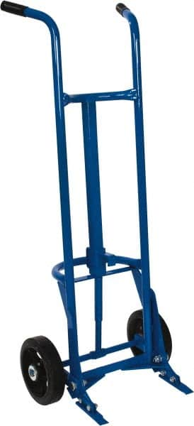 PRO-SOURCE - 1,000 Lb Load Capacity, 55 Gal Drum Hand Truck - 23-3/4" Wide x 61" High, 2 Wheels - Benchmark Tooling