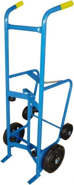 PRO-SOURCE - 1,000 Lb Load Capacity, 55 Gal Drum Hand Truck - 24" Wide x 56-1/2" High, 4 Wheels - Benchmark Tooling