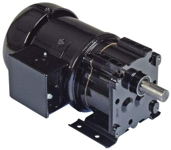 Bison Gear - 230 Volt, 17 RPM, 102.4:1 Gear Ratio, Parallel Gearmotor - 350 Torque, 1/4 hp, TENV Enclosure - Benchmark Tooling