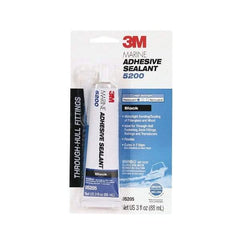 3M - 3 oz Tube Black Polyurethane Marine Adhesive Sealant - 190°F Max Operating Temp, 48 hr Tack Free Dry Time - Benchmark Tooling